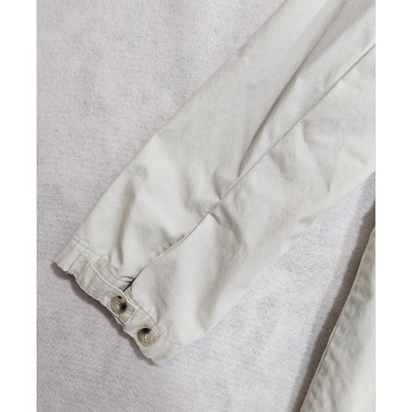 TravelSmith Safari Jacket Womans L 12 14 Vtg Utility Cargo Military Khaki Beige - Picture 9 of 15